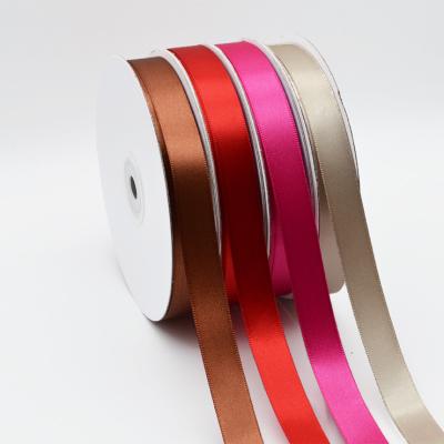 China Durable High Quality 100% Polyester Double Satin Front Side Ribbons 25 Mm For DIY for sale