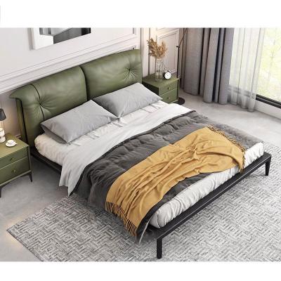 China Modern minimalist modern queen size wood frame furniture wooden frame bed king bed for sale