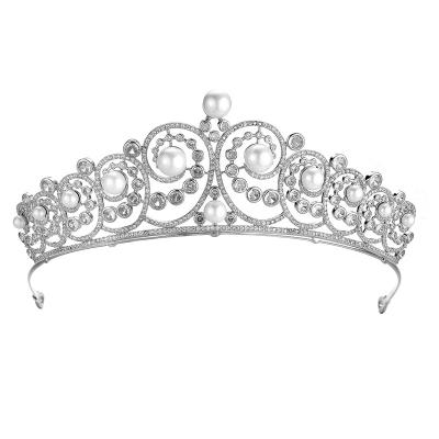 China Alloy Fashion Queen Princess Jewleled Tiaras wedding crown for bride female for sale