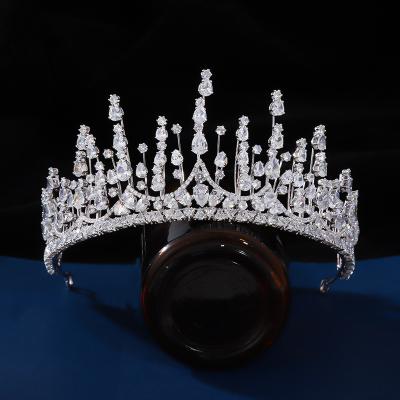 China Alloy Bridal hair accessories European and American Korean birthday Crown Crystal crown Wedding tiara for sale