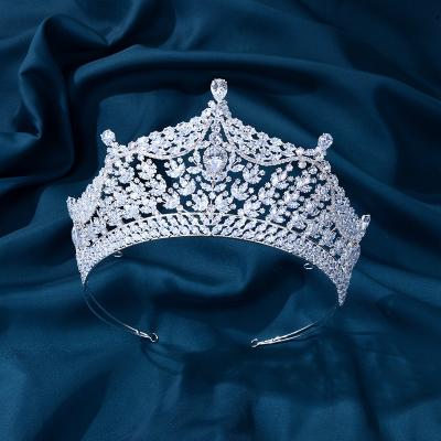 China Alloy Fashion Crown Hair Clip Jewelry real diamond crowns and tiaras for sale