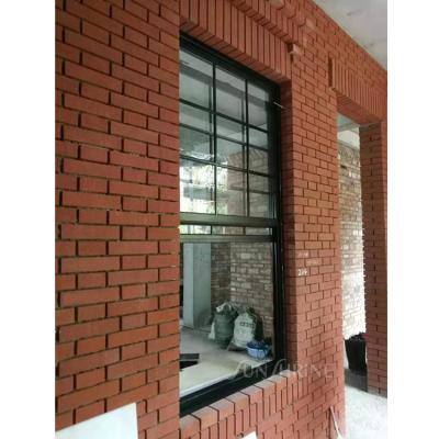 China Aluminum Single Sliding Hung Windows Double Glazed Window With Mosquito Net for sale