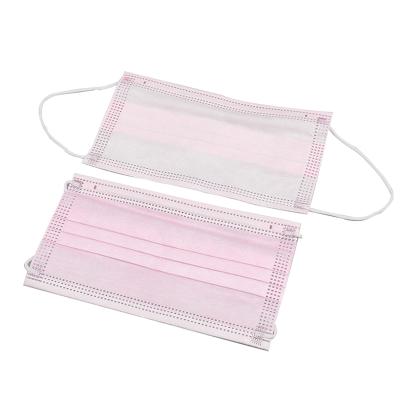 China Wholesale Disposable Masks 3 Plys Non Woven Wave Face Mask Eco - Friendly Pink For Personal Care for sale