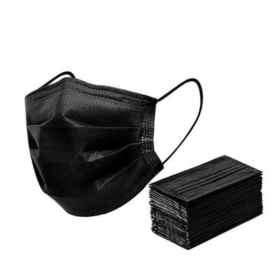 China All Fashion Pure Black Meltblown And Nonwoven Face Mask Making Restaurant Mask Around Elastic Earloop For Face Mask for sale