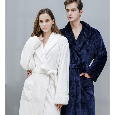 China Hotel Thermal Bathrobe with Custom Embroidered Logo - 100% Egyptian Cotton Hotel Spa Thickened Bathrobe for sale