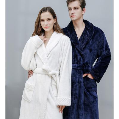 China 100% Luxury Women Home White Casual Plush Bathrobes Custom Cotton Toweling Terry Robe Unisex Bath Robe Mens Nightwear Thermal Sleepwear Long Robe for sale