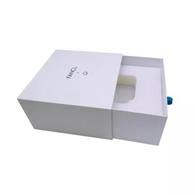 China Recycled Materials Phone Logo Black Paper Drawer Sliding Custom Box Packaging for sale