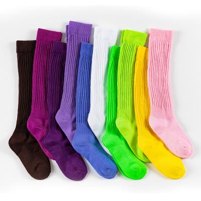 China Quantity Discounts QUICK DRY Slouch bangs Logo Kids Red Slouch Socks for sale