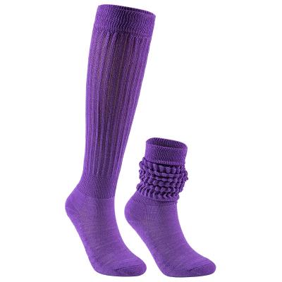 China Wholesale Fashion Solid Color Long Girls QUICK DRY Slouch Socks Slouch Socks For Women for sale