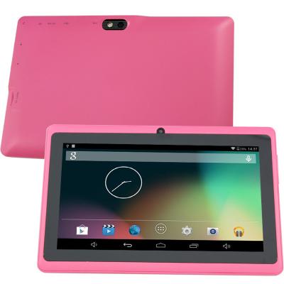 China 7 Inch Android Tablet Q88 Allwinner A33 Quad Core 8GB With Flash Lightweight Dual Camera Wifi 7