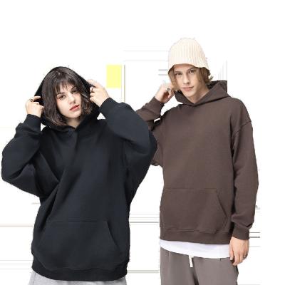 China Anti-wrinkle high quality unisex 100% cotton drop shoulder oversized hoodies for blank custom for sale