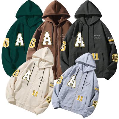 China French Thick Men's Zipper Anti-Wrinkle Hoodie China Apparel Manufacturers Custom Logo Terry Hoodies and Sweatshirts For Your Own Designs for sale