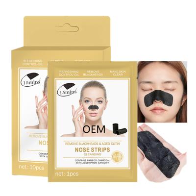 China Anti Wrinkle Purifying Organic Deep Cleansing Skin Off Nose Mask Blackhead Remover Bamboo Charcoal Nose Strip Black Head Pore Strips for sale