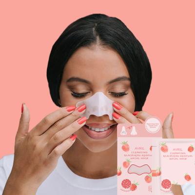 China Moisturizer 10 PCS Strawberry Vitamin C Black Head Removal Nose Strips Peek Blackhead Nose Cleansing Strips for sale