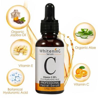 China Wholesale Organic Anti Aging Face Whitening Serum 20% Vitamin C Serum 20% Orange Vitamin Aloe Serum Hyaluronic Acid Serum for sale