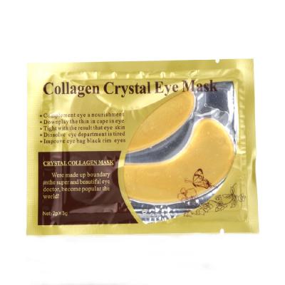 China Anti-wrinkle OEM Crystal Gel Under Eye Mask 24k gold hydrogel collagen circle dark eye patches Crystal Collagen Eye Mask for sale