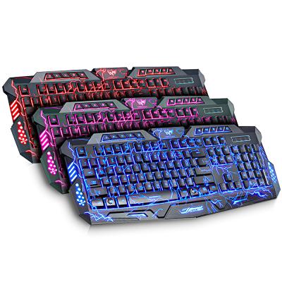 China Wholesale M200-2 Numeric Keypad Wired Gaming Keyboard Black Color Business Game Wired Keyboard With Colorful Keypad for sale