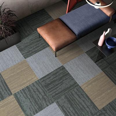 China PU/PVC/PLE modern meeting place backinng decorative tile carpet nylon Haima carpet tile for sale