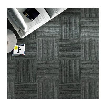 China Haima Luxury Nylon Gray Flooring 600x600 Carpet Tiles Various Styles Non-slip Hotel With PVC Backing for sale