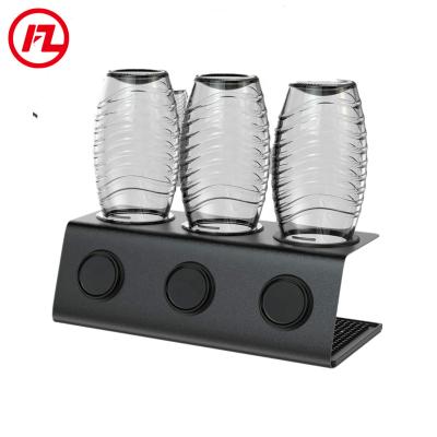 China FZ Amazon Disposable Soda Bottle Rack Drying Rack For Soda Stream Glass Bottle Rack With Mat for sale