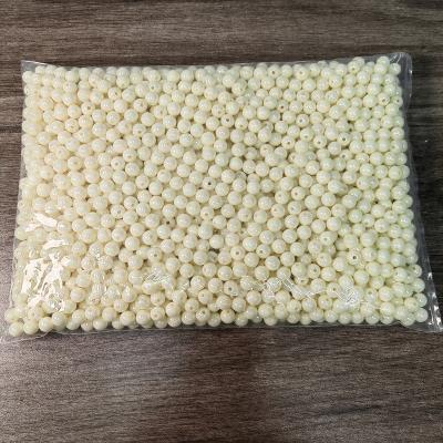 China Imitation Pearl Stain ABS Beads Cheap Plastic Beads Round High Quality White Imitation Pearls Wholesale for sale