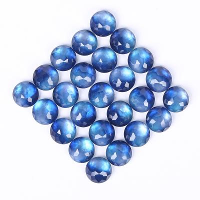 China Shell Wholesale natural bule shell round cut out pearl accessories necklace jewelry shell pendant decoration for sale