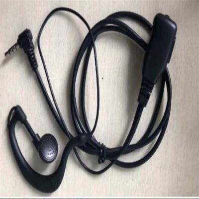 China In line rubber PTTs and Mic Soft G shape earhook earphone for two way radio VertexStandard 3.5 Threaded for sale