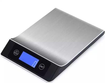 China WITH LID Household Kitchen Measures High Precision 15kg Food Baking Multifunctional Electronic Scales Stainless Steel Gram Scales for sale