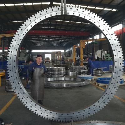 China Four Point Contact Large Diameter Port Machinery Slewing Ring Bearings for sale