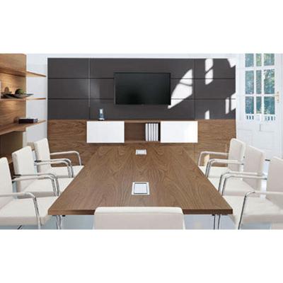 China Modern small office table design meeting table office desk solid wood wooden table for sale