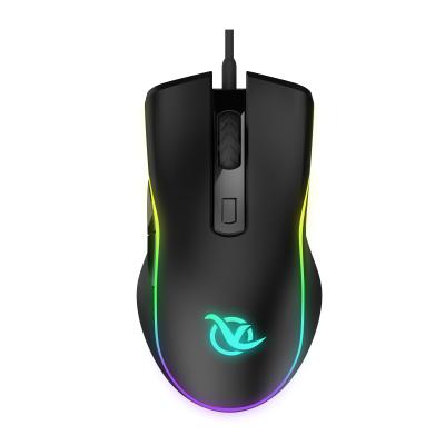 China RMQX12 Backlit Wired Mouse RGB Light DPI 1000-1600-3200-6400 Switchable Gaming Mouse For PC Laptop Computer for sale