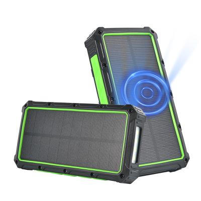 China 2022 New Support Fast Charging Solar Power Bank Waterproof External Dual USB Power Bank 36000mAh Battery Charger Portable Solar Panel With LED Light for sale