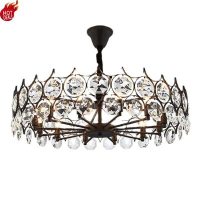 China Modern Retro Big Fast Delivery Aluminum Crystal Loft Vintage Pendant Lamp Factory In China for sale