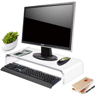 China Other Clear Acrylic Computer Monitor Stand Desktop Computer Desk Stand For Laptop for sale