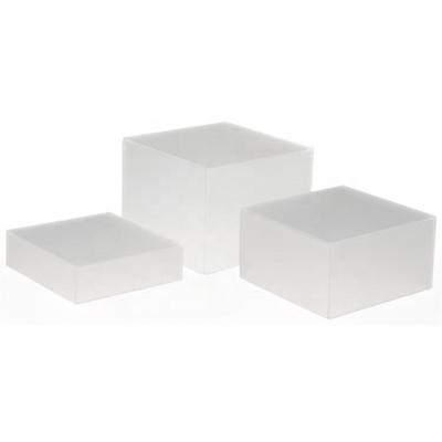 China Luxury White Acrylic Acrylic Risers Display Food Riser Square Buffet Riser for sale