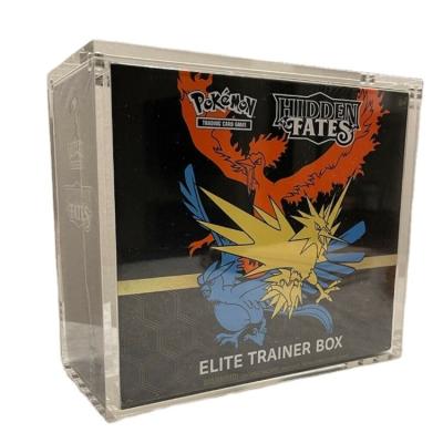 China Cheap acrylic pokemon box pokemon booster display case mtg luxury acrylic booster box ETB for sale