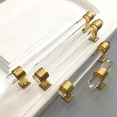 China Industry Clear Rod Room Acrylic Door Handle With Matel for sale