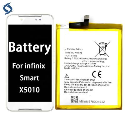 China BL-AW878 X5010 mobile phone cell phone battery for infinix Smart 3060mah for sale