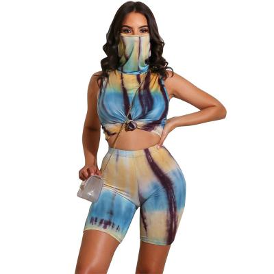 China 2022 Breathable New Link Dye Leisure Sportswear Clothing With Facemask 2 Piece Sets For Women Sweatsuit Two Piece Yoga Seamless Set for sale