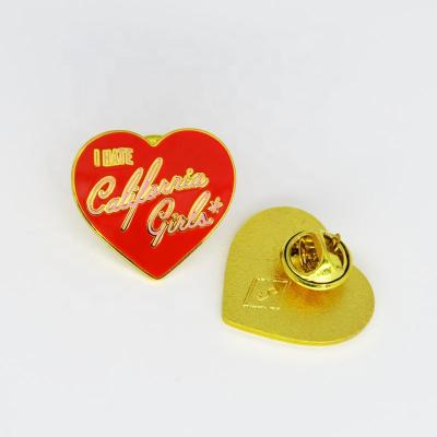 China Europe Custom Pin Bulk Heart Lapel Merchant Pins for sale