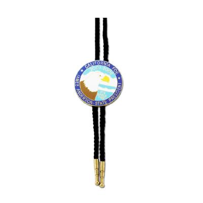 China Wholesale Customer Design Cheap Custom Design Gold Sliver Enamel Metal Bolo Tie for sale