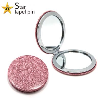 China Foldable Round Rose ABS Custom Mirror Pocket for sale