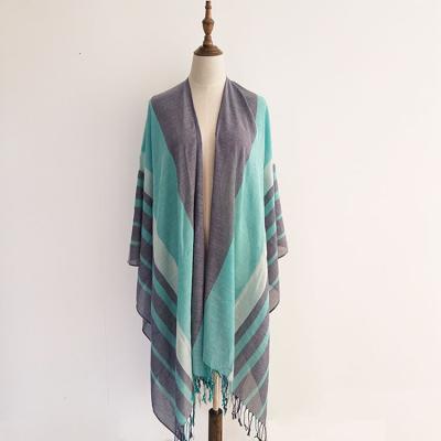 China DX169 Polyester Latest Ribbed Turkey Large Hot Selling Women Shawl Stole for sale