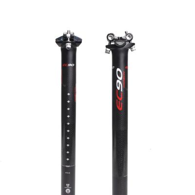 China Suiper light suitable for mtb road small bike 27.2/30.8/31.6mm adjustable carbon fiber bicycle seat post for sale