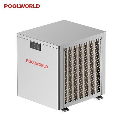 China POOL WORLD Outdoor Galvanized Sheet On/Off Heatpump For Electric Pool Saltwater Heater en venta