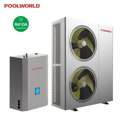 Cina Easy Install POOL WORLD PD50-CRL-DCF WIFI Control DC Inverter EVI Air To Water Heat Pump For Sale in vendita