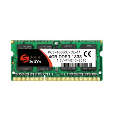 China High Performance Saniter Factory Wholesale DDR3 4GB 1333MHz Laptop RAM Computer Memory SODIMM for sale