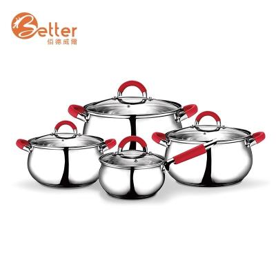 China Durable Household Guarantee Quality Universal Stainless Steel Cooking Pot Cookware for sale