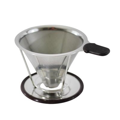 China NEW 4 Cup Sustainable Stainless Steel Pour Over Cone Coffee Spout With Stand for sale