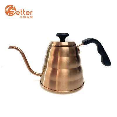 China Hot Selling Viable 1.2L Pour Over Coffee Drip Kettle Stainless Steel Gooseneck Coffee Tea Kettle for sale